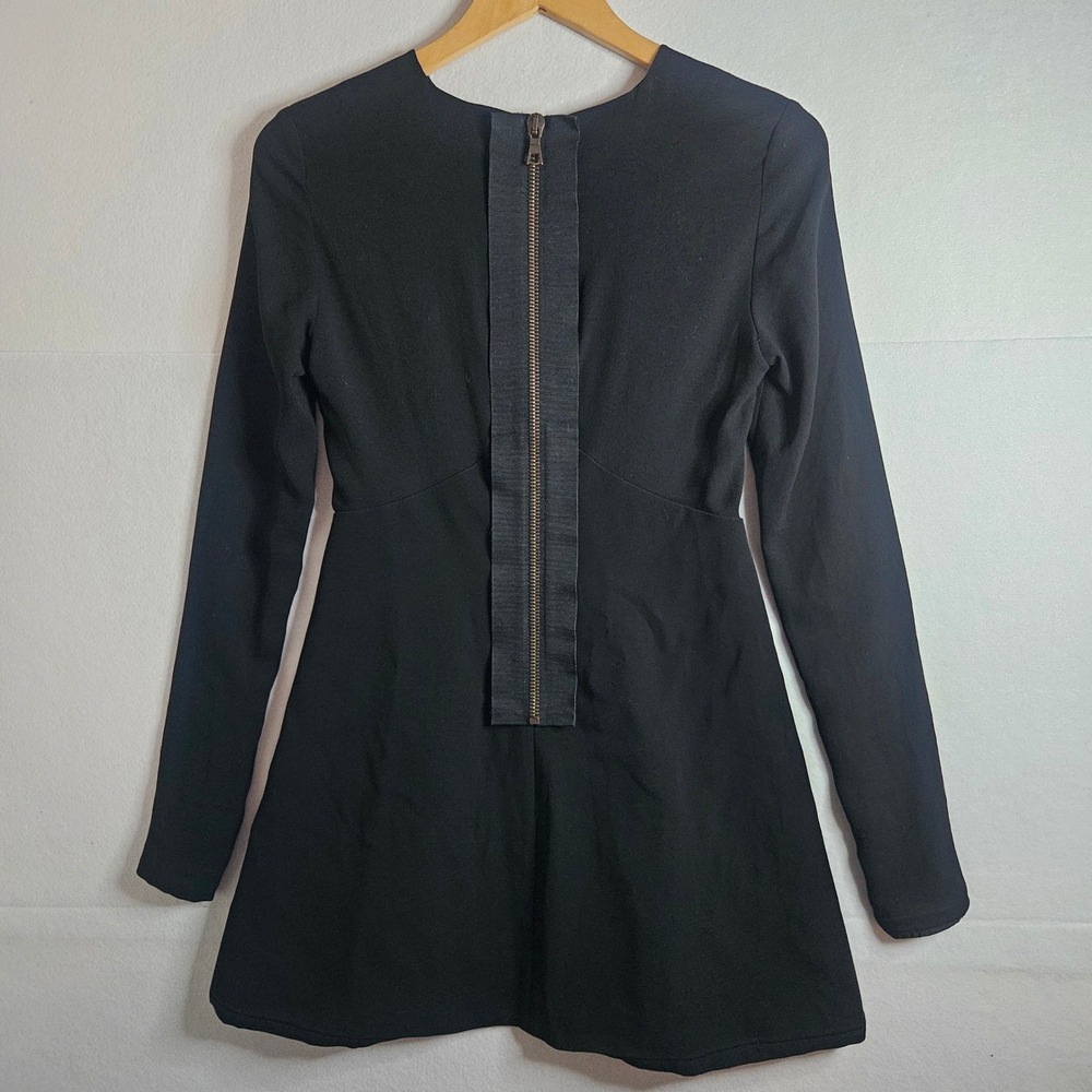 Acne Studios Atlas Black Long Sleeve Mini Dress Panelled Corset Style 36 US 4 - Picture 11 of 13